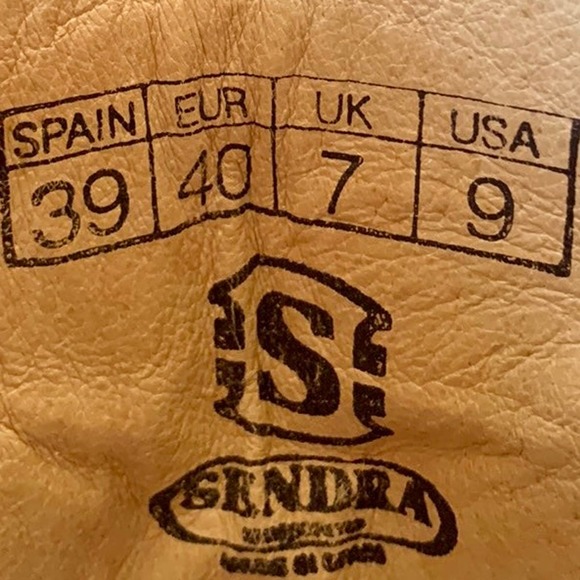 SENDRA Star Vintage Y2K Platform Chunky Heel Sole Campus Cowgirl Western Boots 9 - Picture 5 of 7